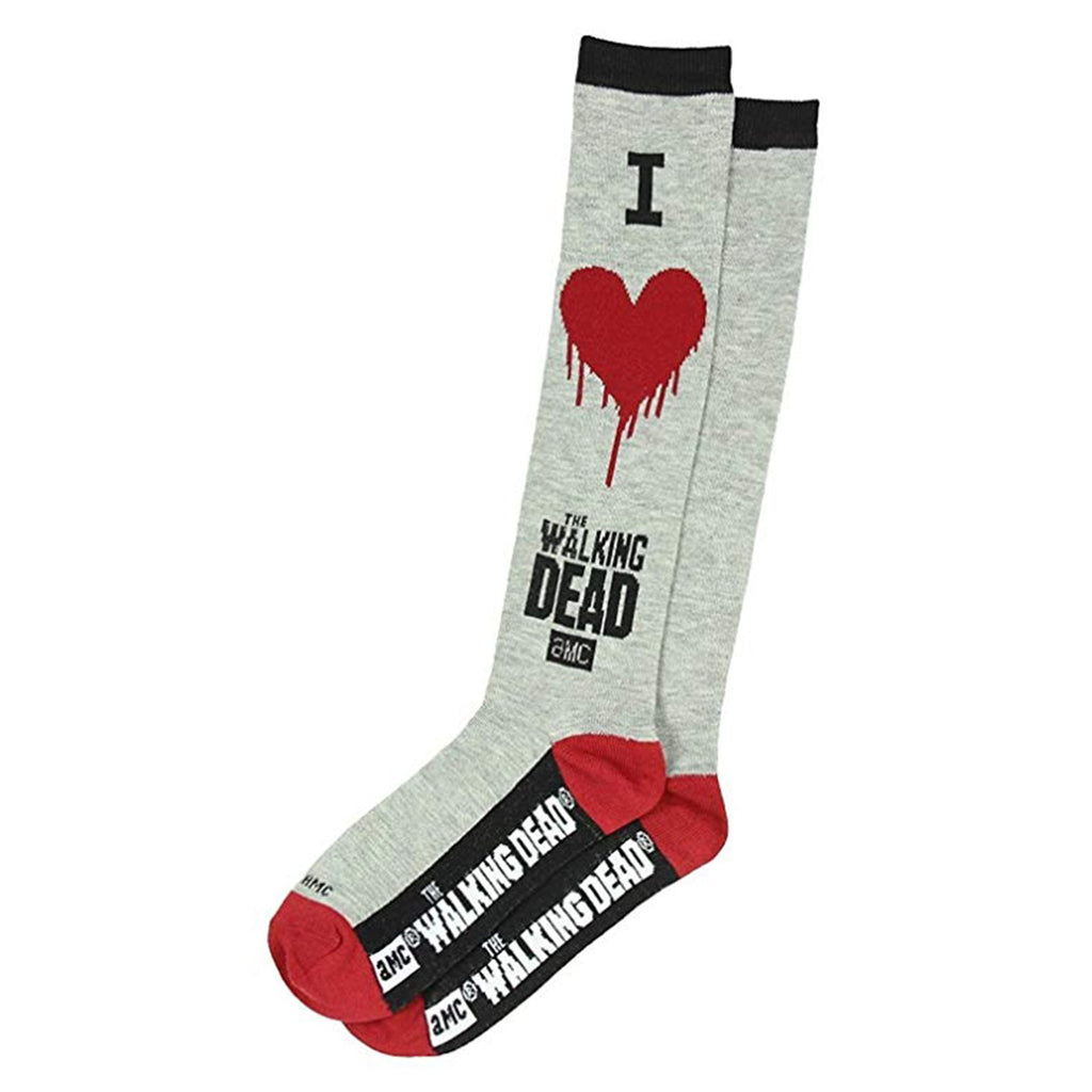 Walking Dead I Heart Walking Dead 1 Pair Of Crew Socks