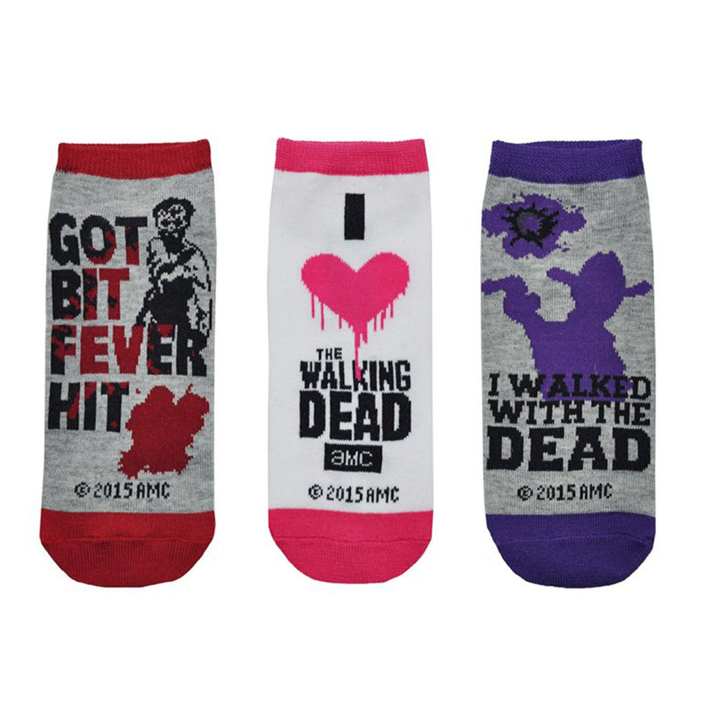 Walking Dead Ladies Got Big Fever Hit 3 Pairs Of Low Cut Socks