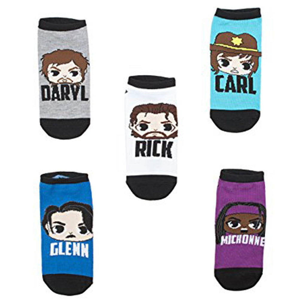 Walking Dead Women's Chibi Faces 5 Pairs Of Socks