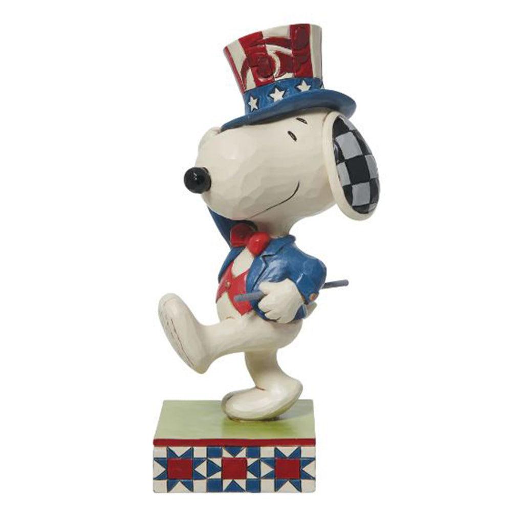 Enesco Peanuts Patriotic Snoopy Marching Figure