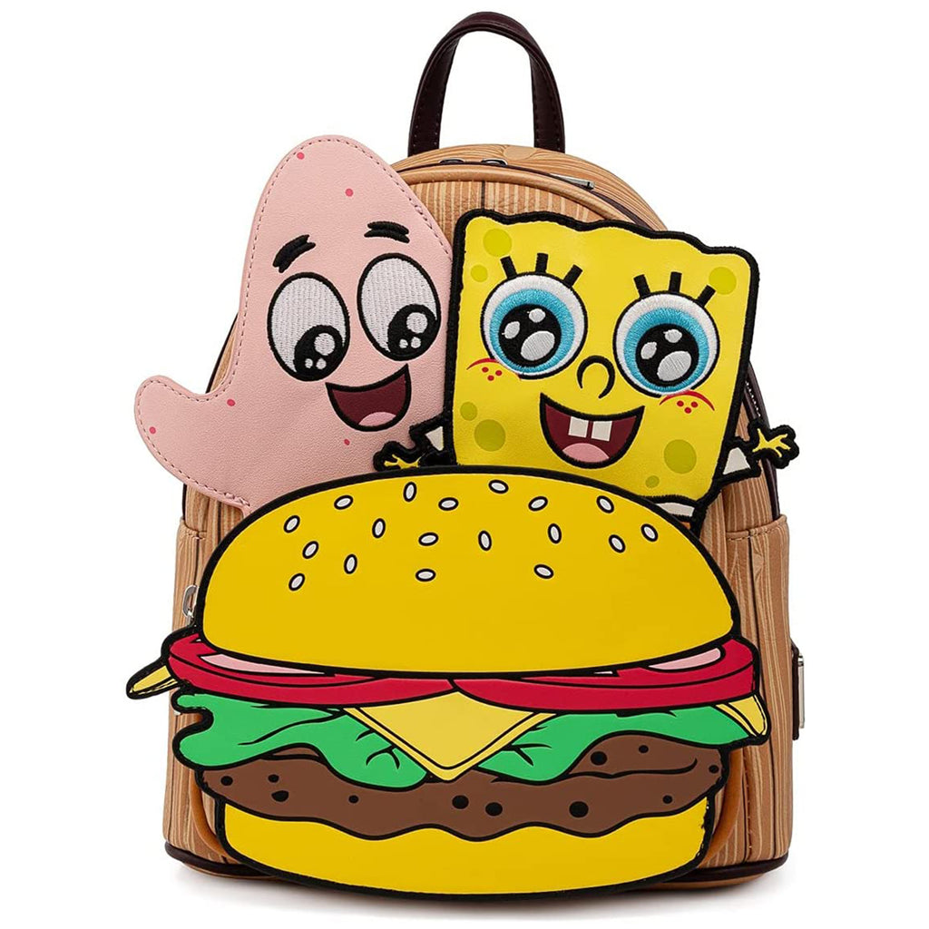 Loungefly SpongeBob SquarePants Krabby Patty Group Mini Backpack