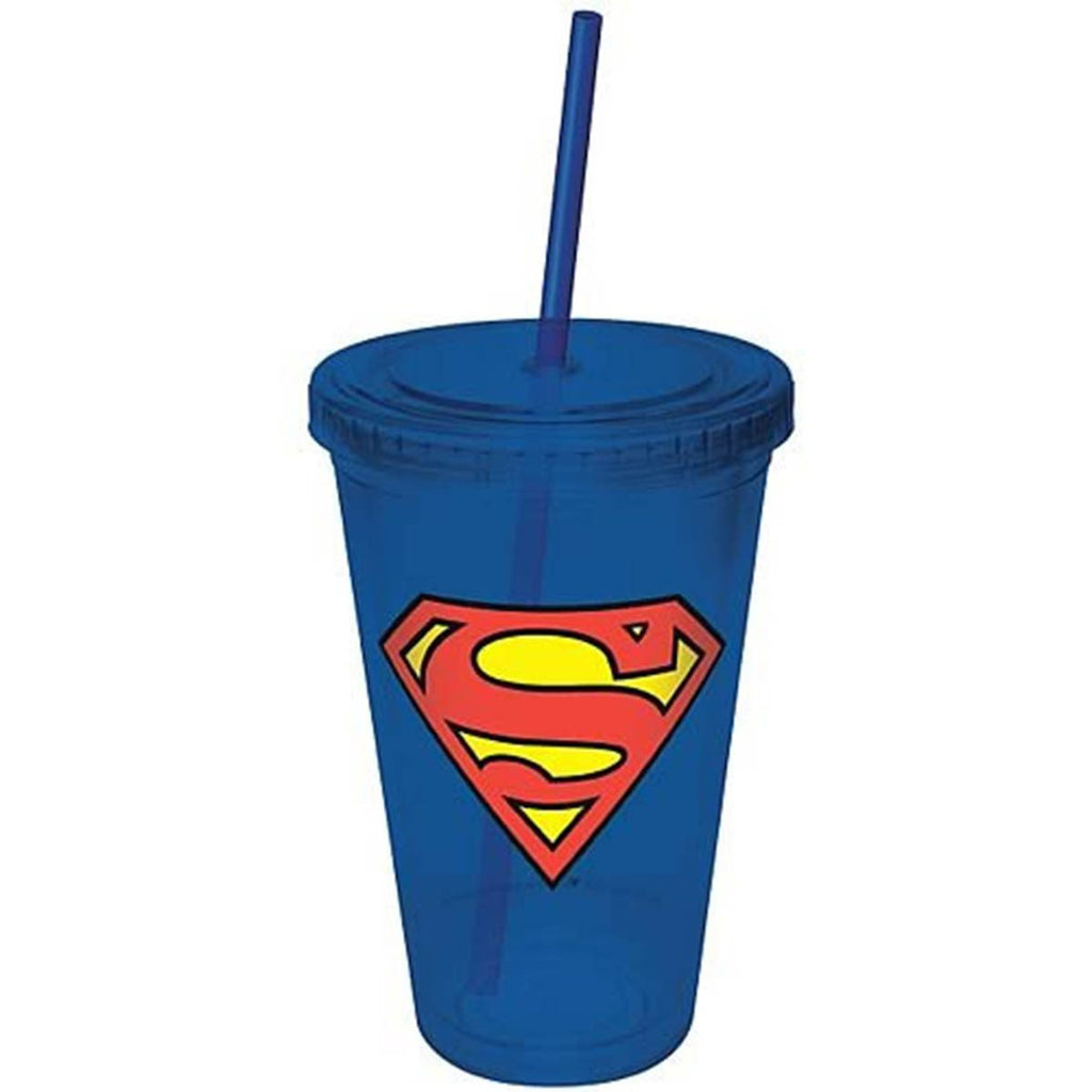 Superman Blue Acrylic 16 oz. Travel Cup