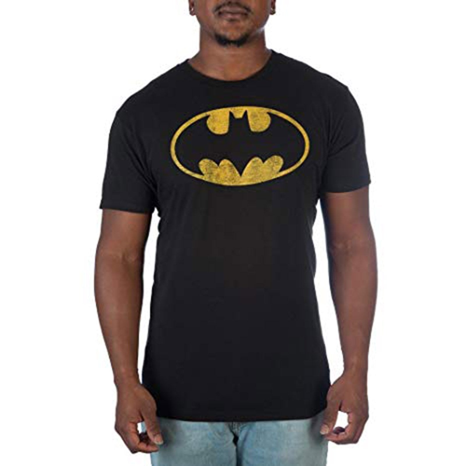 DC Batman Vintage Oval Logo Faded Men's Tee Shirt Adult | Radar Toys
