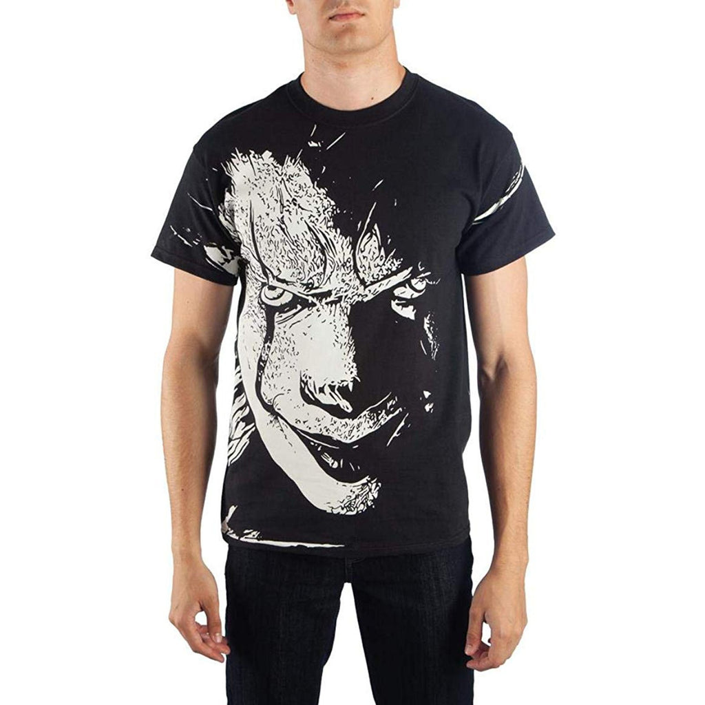 IT The Movie Face Black White Tee Shirt Adult