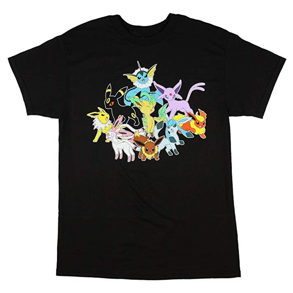 Pokemon Eevee Evolution Group Tee Shirt Adult Men's