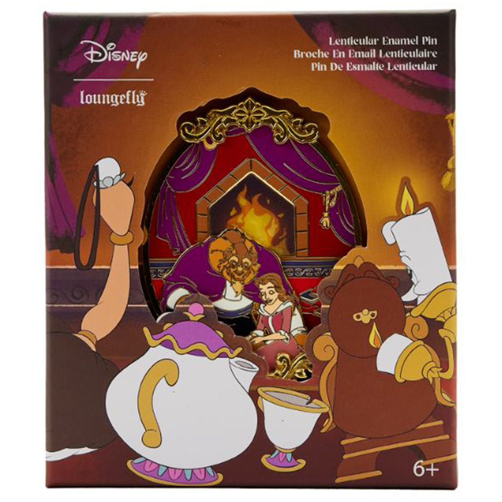 Loungefly Disney Beauty and the Beast Fireplace Scene Collector Box Pin