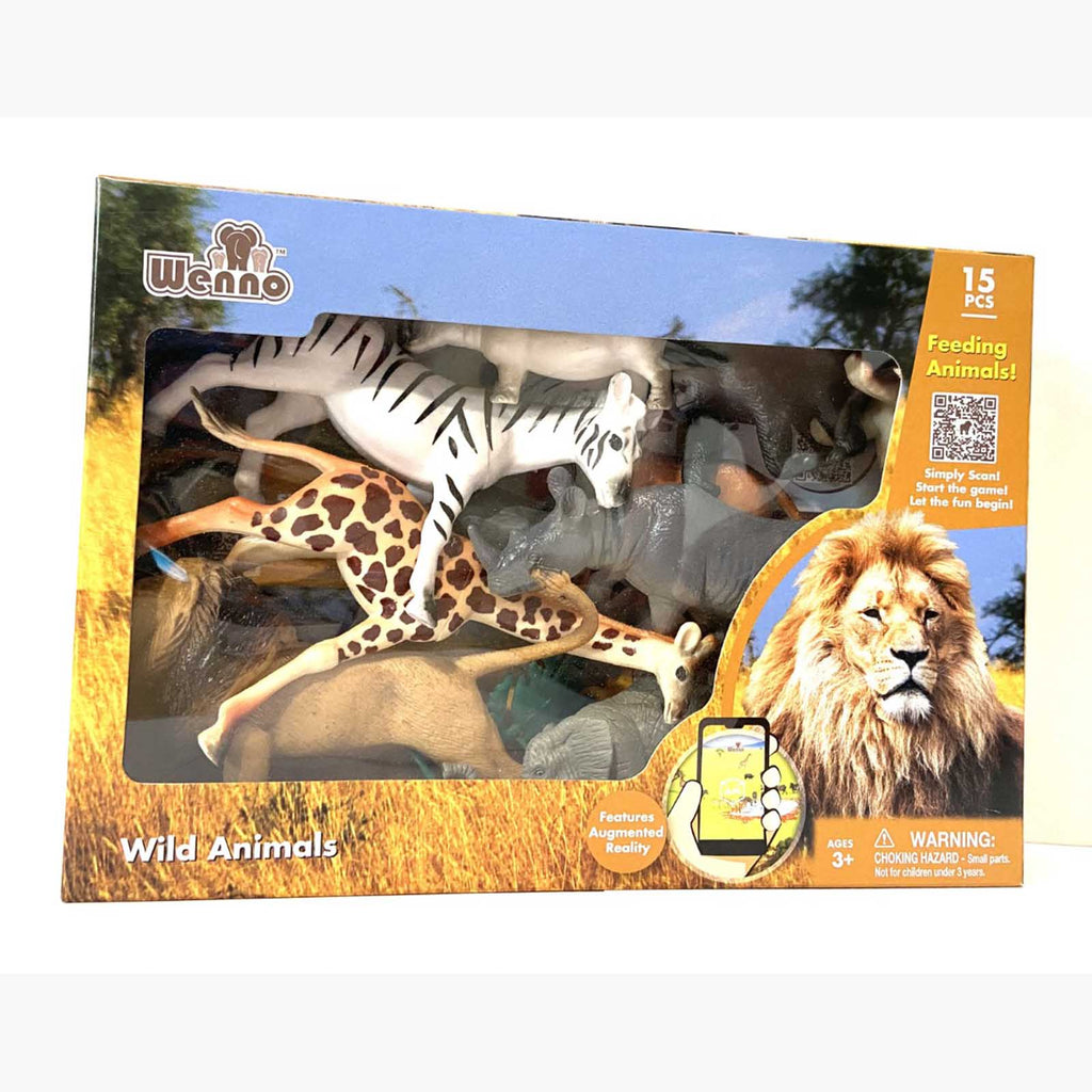 Wenno Wild Animals With Augmented Reality 15 Piece Set