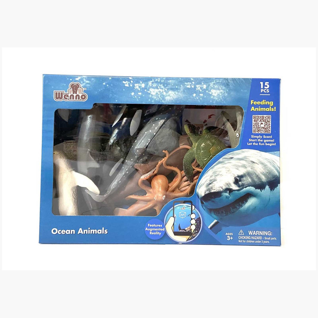 Wenno Ocean Animals With Augmented Reality 15 Piece Set