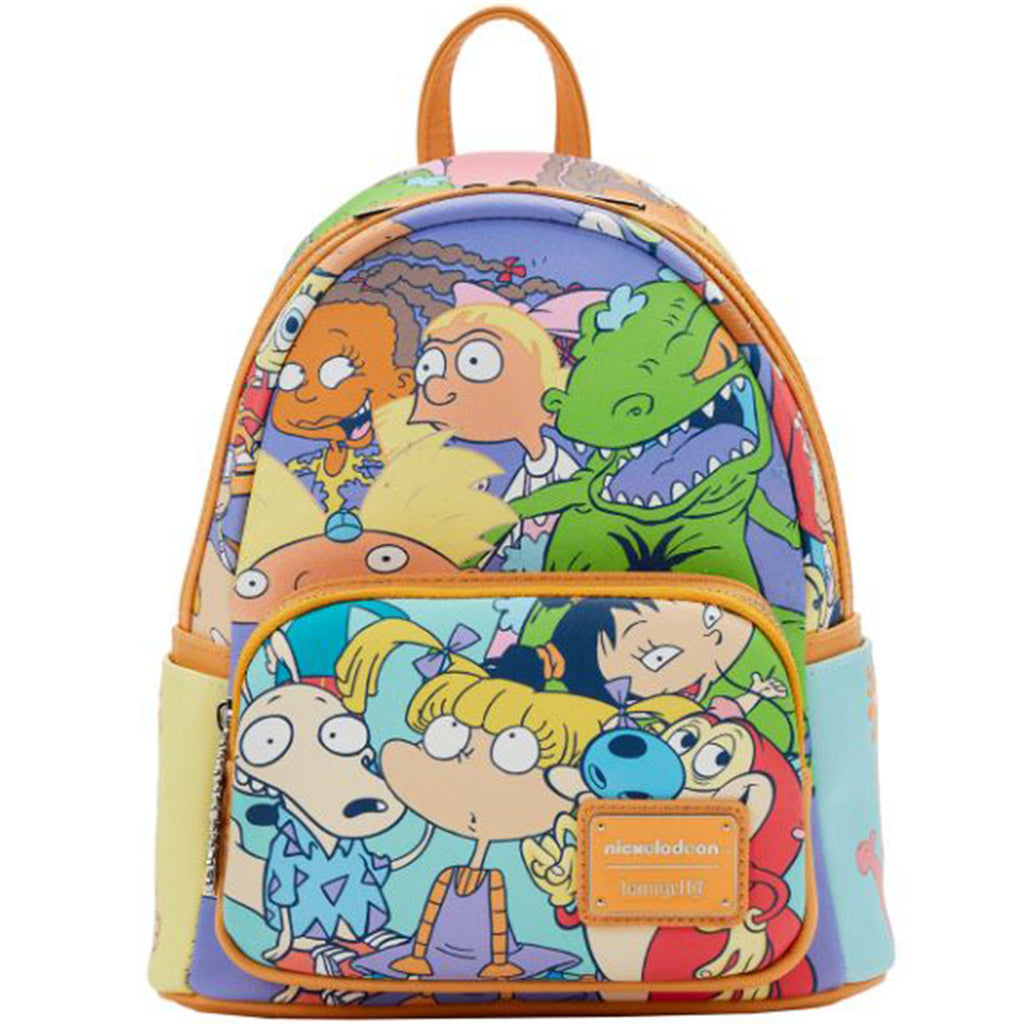 Loungefly Nickelodeon Nick 90s Color Block All Over Print Mini Backpack