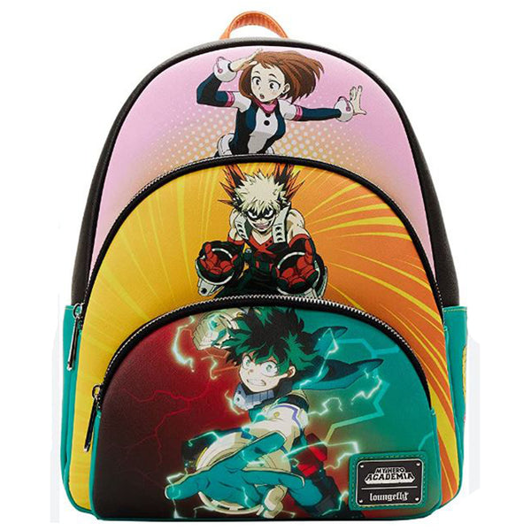 bnha mini backpack Loungefly My Hero Academia Triple Pocket Scene Mini Backpack