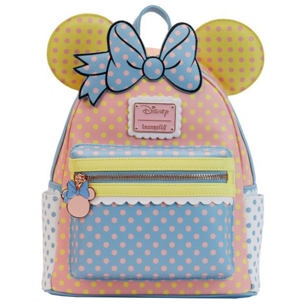 Loungefly Disney Minnie Pastel Color Block Dots Mini Backpack