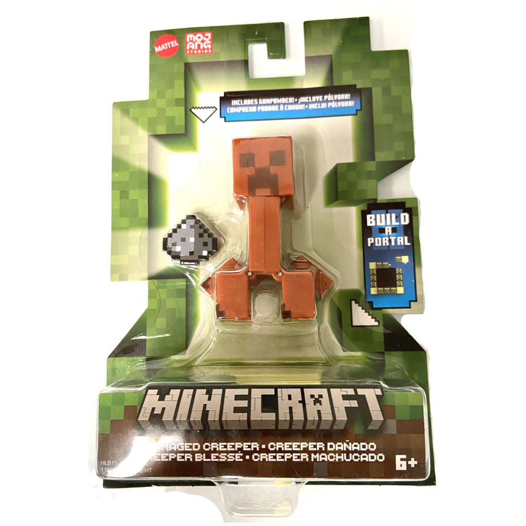 Mattel Minecraft Craft A Block Damaged Creeper Figure Set - Radar Toys