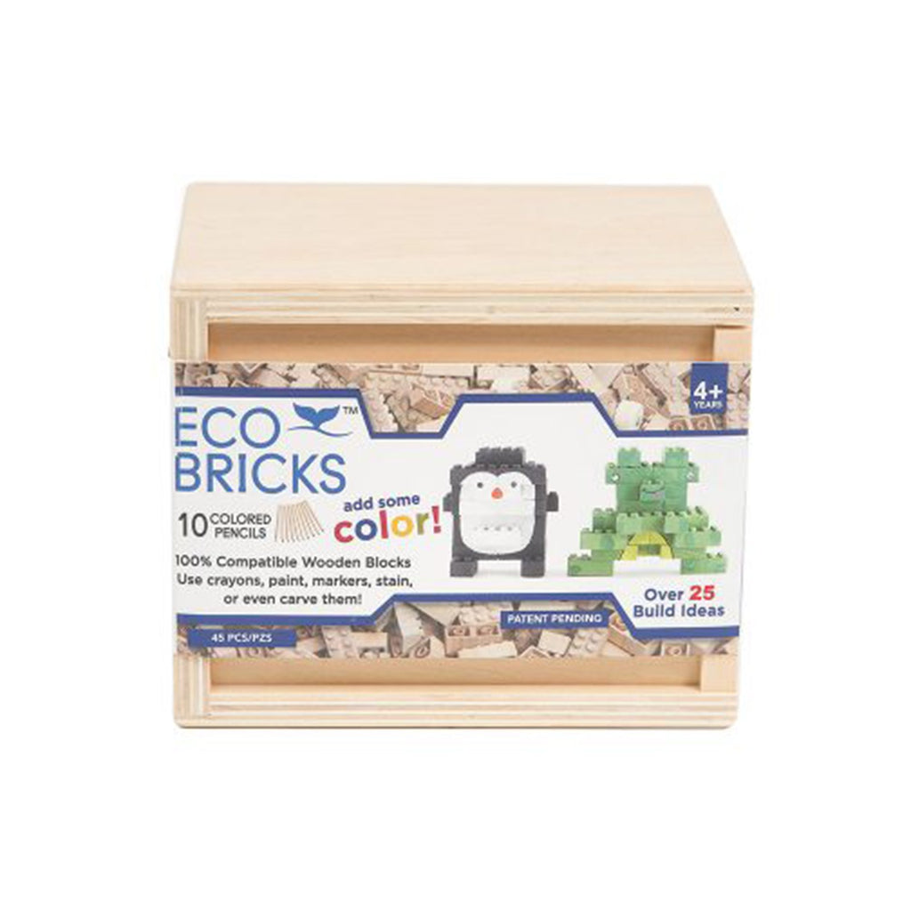Eco Bricks Wooden Blocks 45 Piece Set - Radar Toys