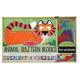 Melissa And Doug Animal Pattern Blocks Set - Radar Toys