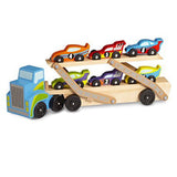 Melissa And Doug Classic Toy Mega Race Car Carrier Play Set - Radar Toys