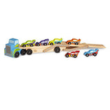 Melissa And Doug Classic Toy Mega Race Car Carrier Play Set - Radar Toys