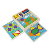 Melissa And Doug Classic Toy Wooden Beginner Pattern Blocks - Radar Toys