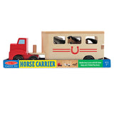 Melissa And Doug Classic Toy Wooden Horse Carrier Play Set - Radar Toys