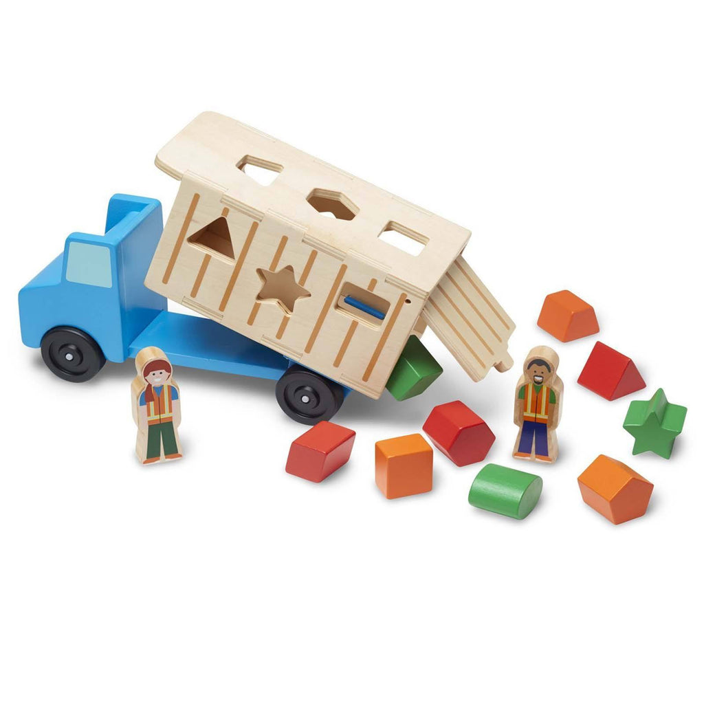Melissa And Doug Classic Toy Wooden Shape Sorting Dump Truck