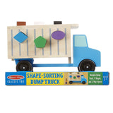 Melissa And Doug Classic Toy Wooden Shape Sorting Dump Truck - Radar Toys