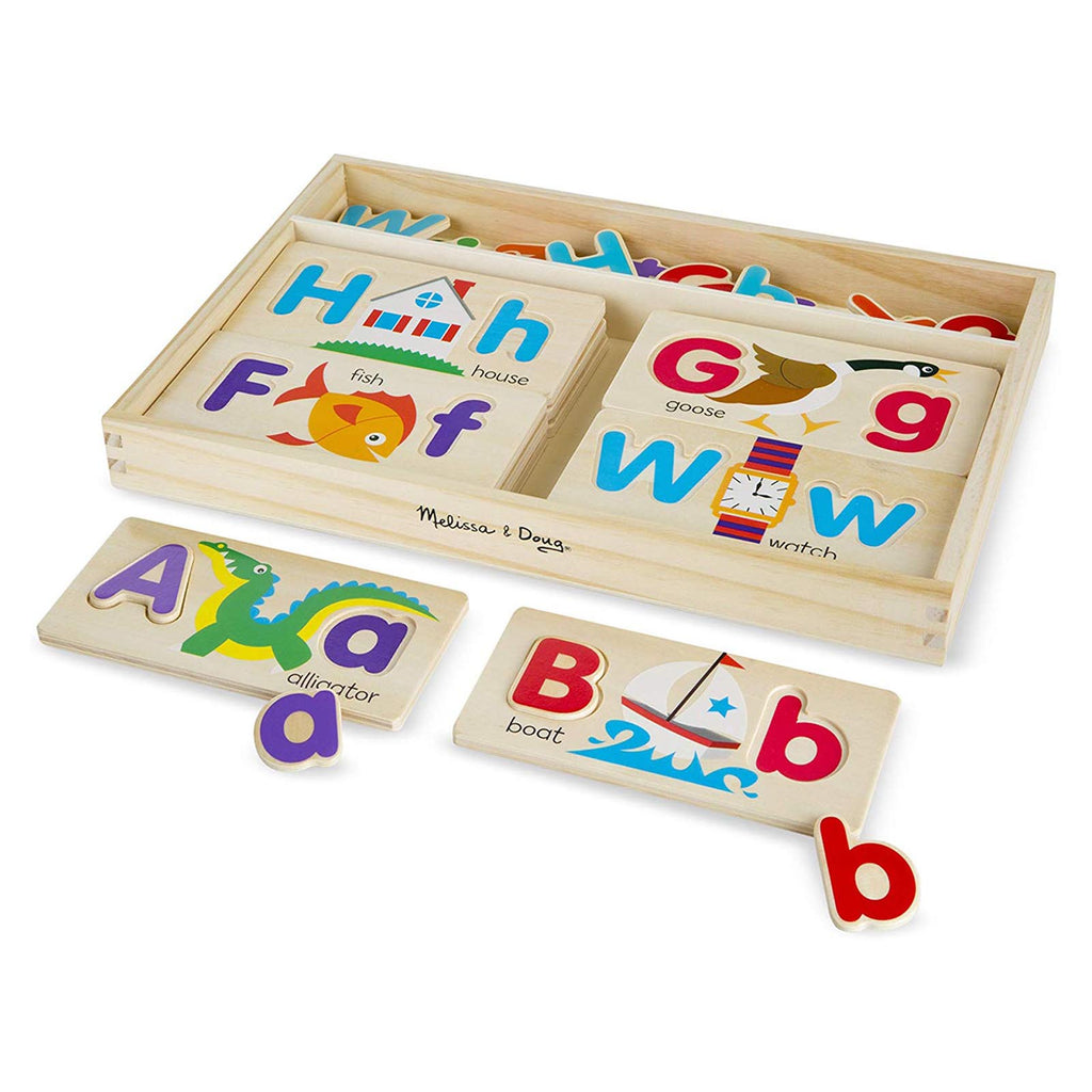 Melissa And Doug Classic Wooden ABC Picture Boards Set - Radar Toys