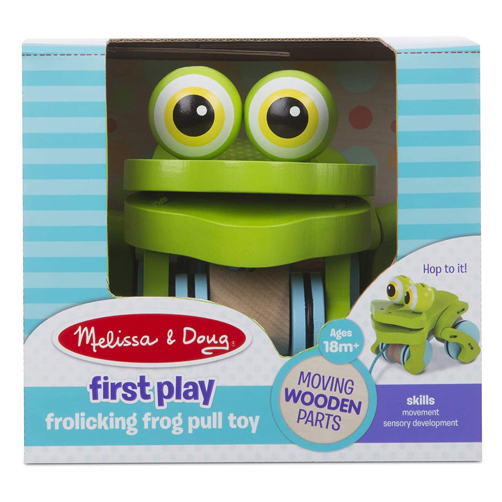 Melissa And Doug First Play Frolicking Frog Pull Toy - Radar Toys