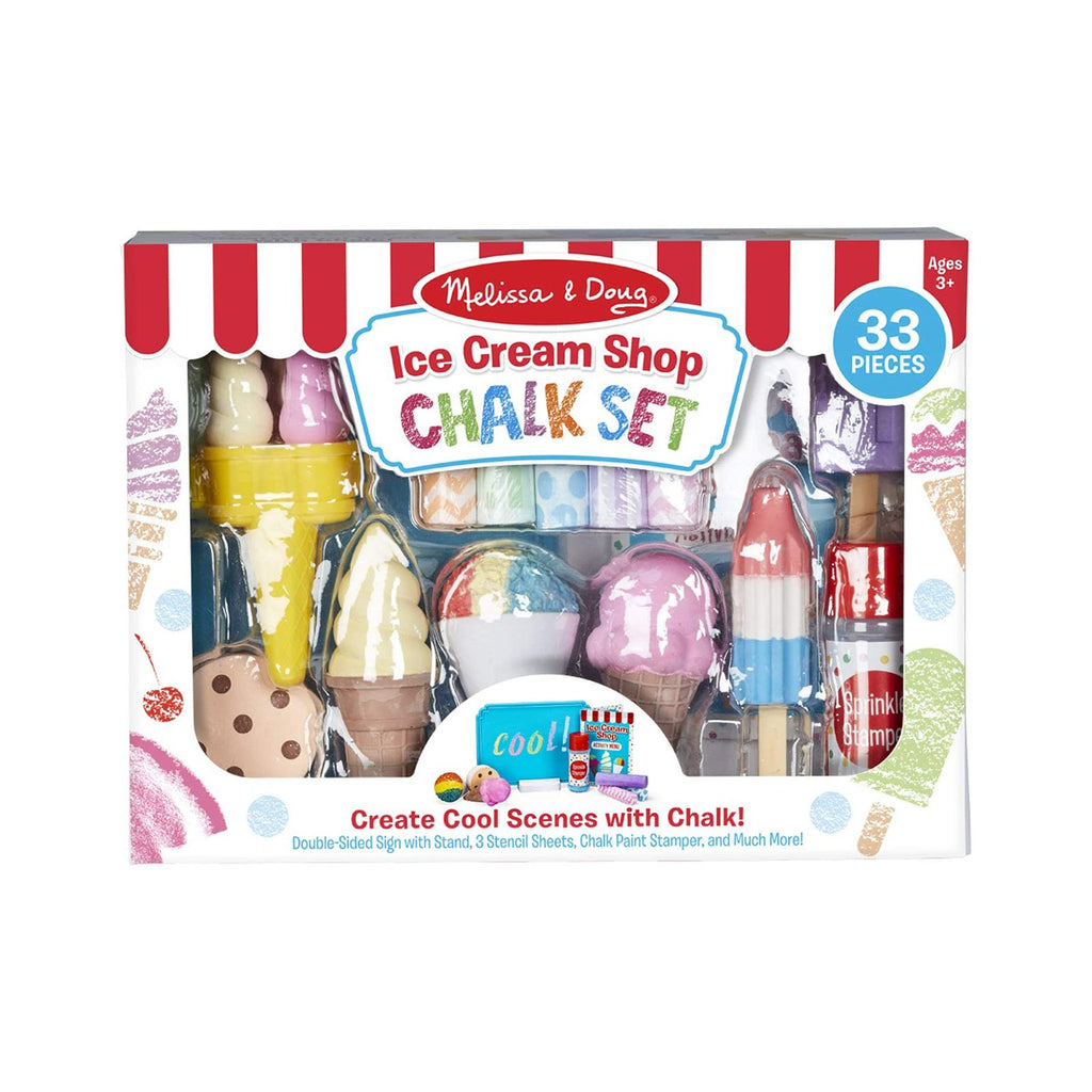 Melissa And Doug Ice Cream Shop 33 Piece Chalk Set