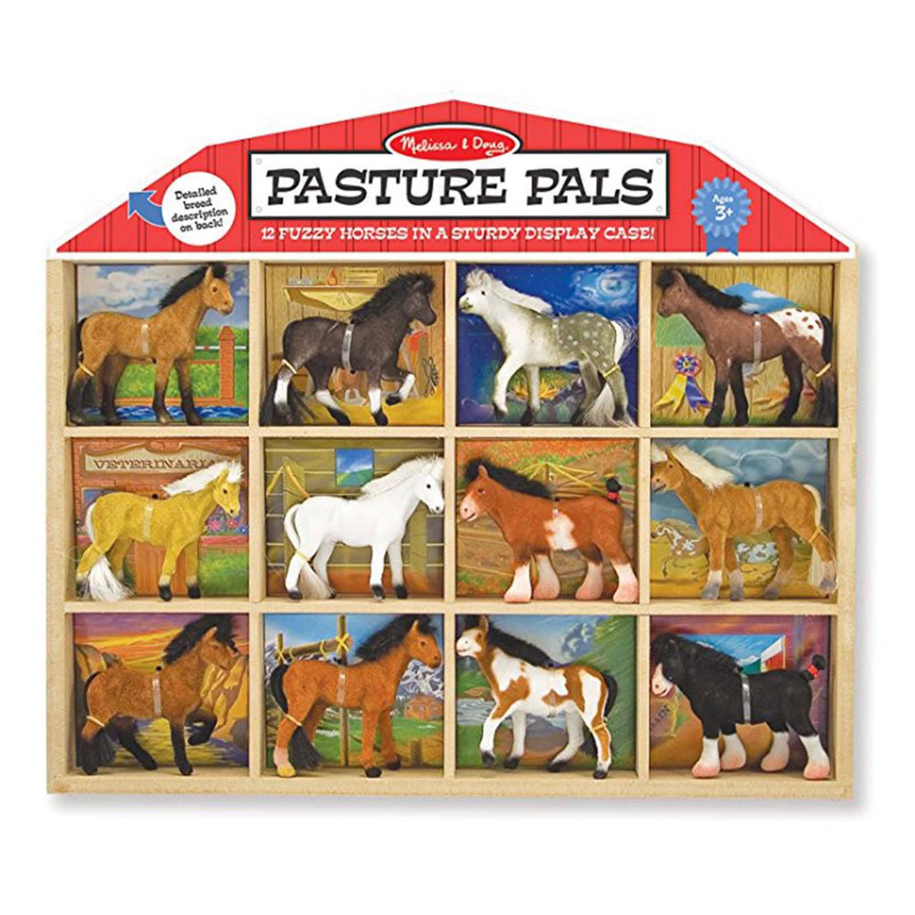 Melissa And Doug Pasture Pals 12 Fuzzy Horses Set