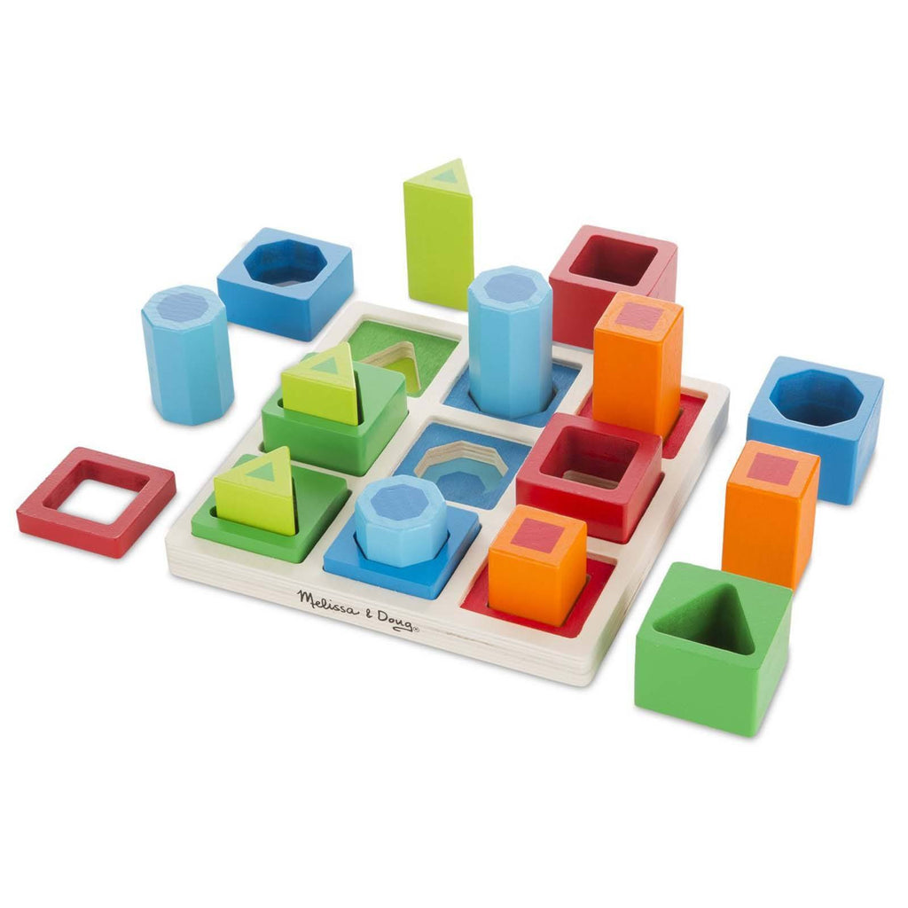 Melissa And Doug Wooden Classic Toy Shape Sequence Sorting Set