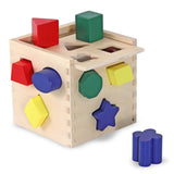Melissa And Doug Wooden Classic Toy Shape Sorting Cube - Radar Toys