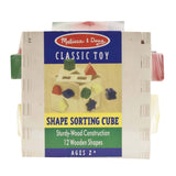 Melissa And Doug Wooden Classic Toy Shape Sorting Cube - Radar Toys