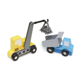 Melissa And Doug Wooden Construction Site Vehicles Set - Radar Toys
