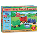 Melissa And Doug Wooden Farm Animal Train Set - Radar Toys