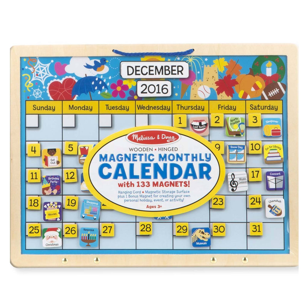 Melissa And Doug Wooden Magnetic Monthly Calendar Set