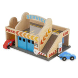 Melissa And Doug Wooden Service Station Parking Garage Play Set - Radar Toys