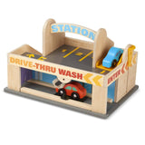 Melissa And Doug Wooden Service Station Parking Garage Play Set - Radar Toys