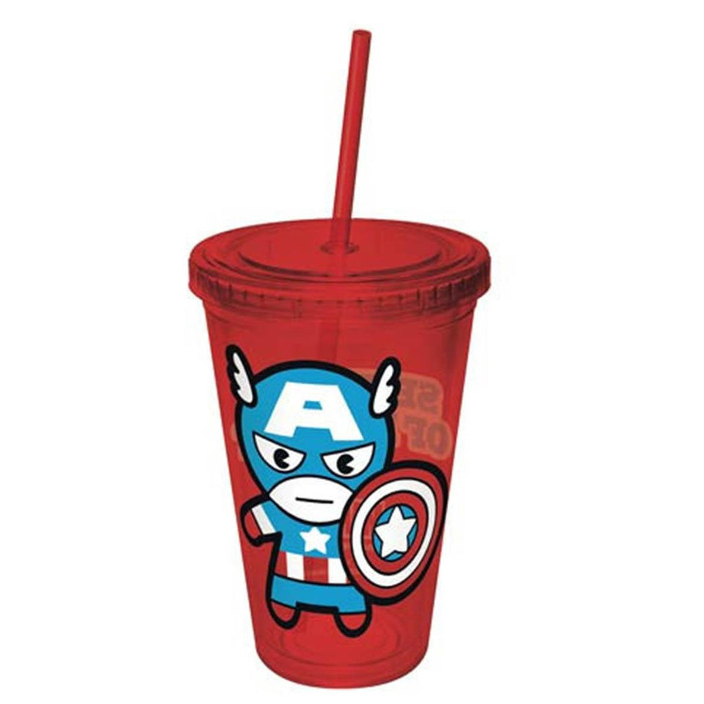 Captain America Kawaii Colored Acrylic 16 oz. Travel Cup