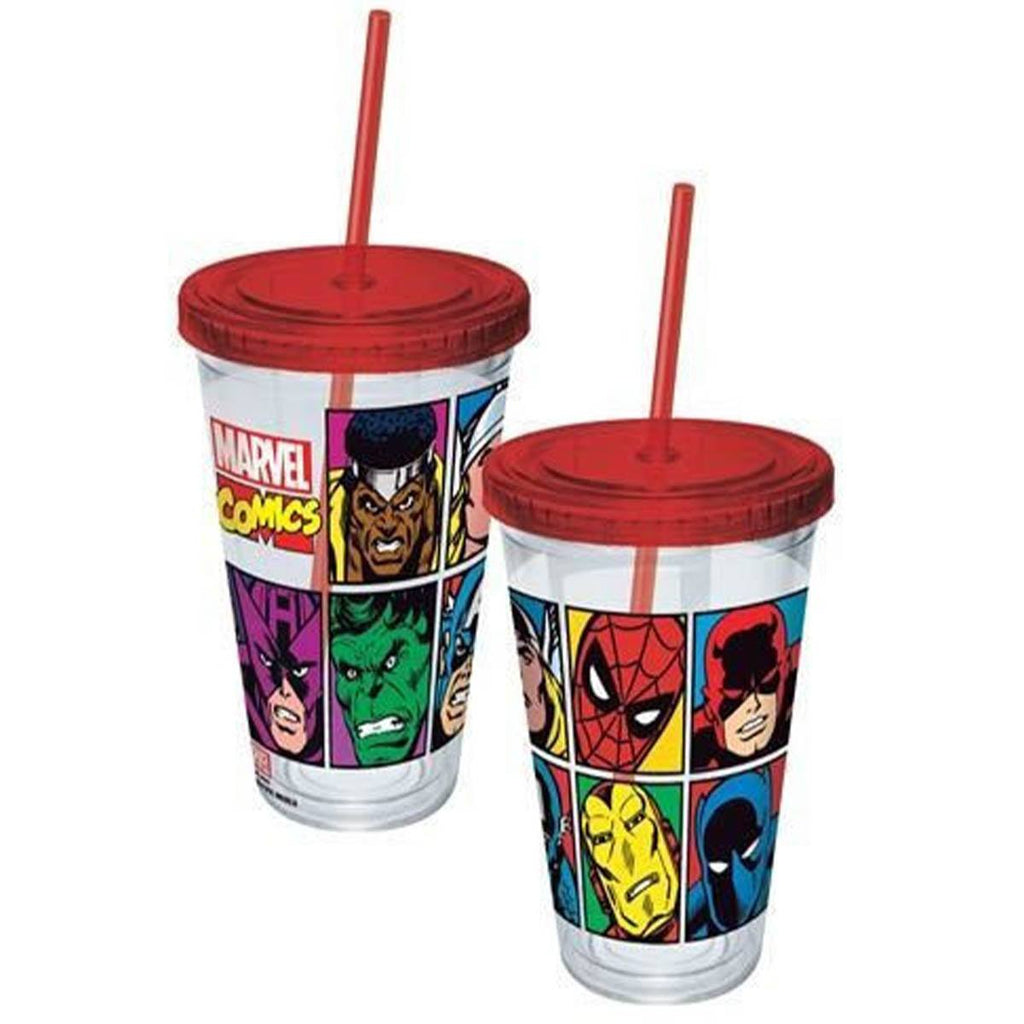 Marvel Comics Faces Grid Acrylic 16 oz. Travel Cup