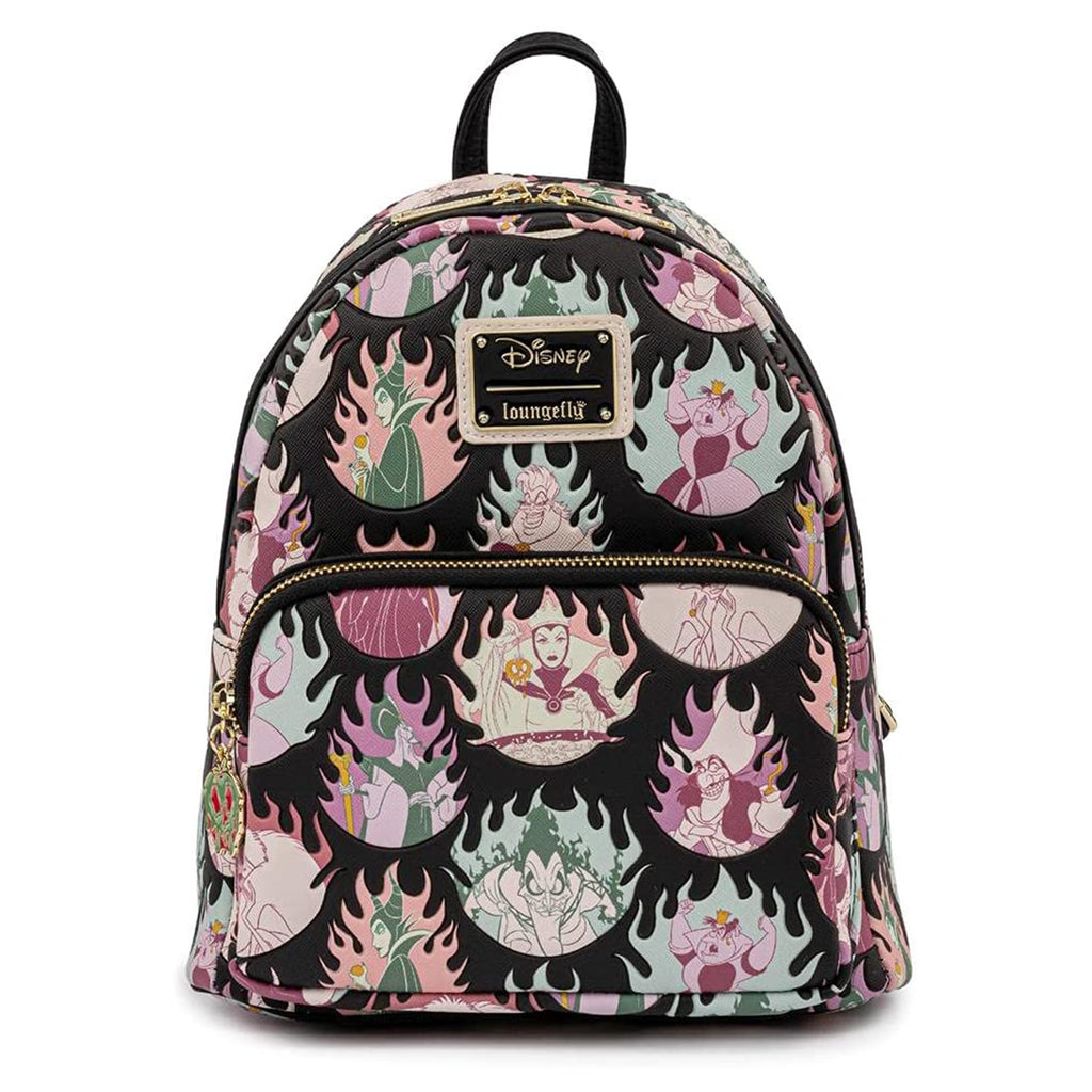 Loungefly Disney Villains Pastel Flames Mini Backpack