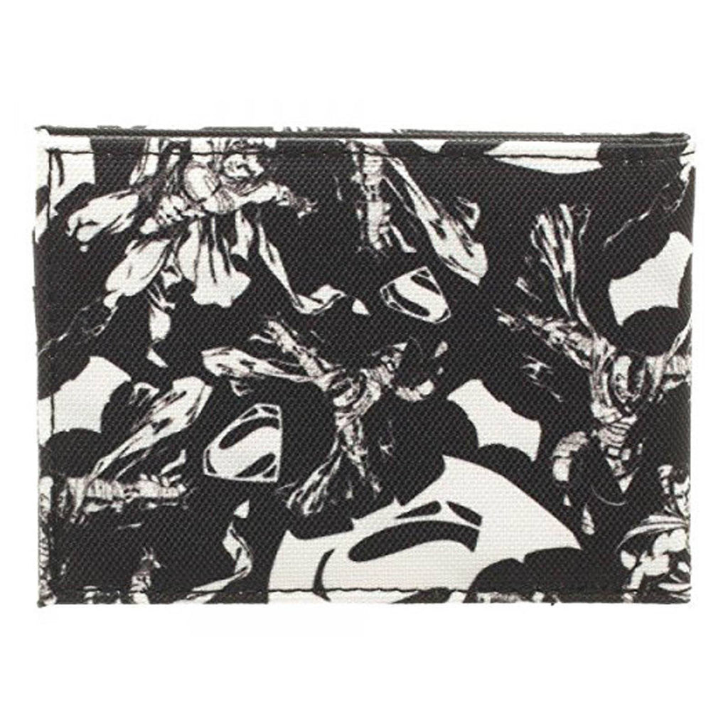 Batman Vs Superman Dawn Of Justice Black And White Bi-Fold Wallet