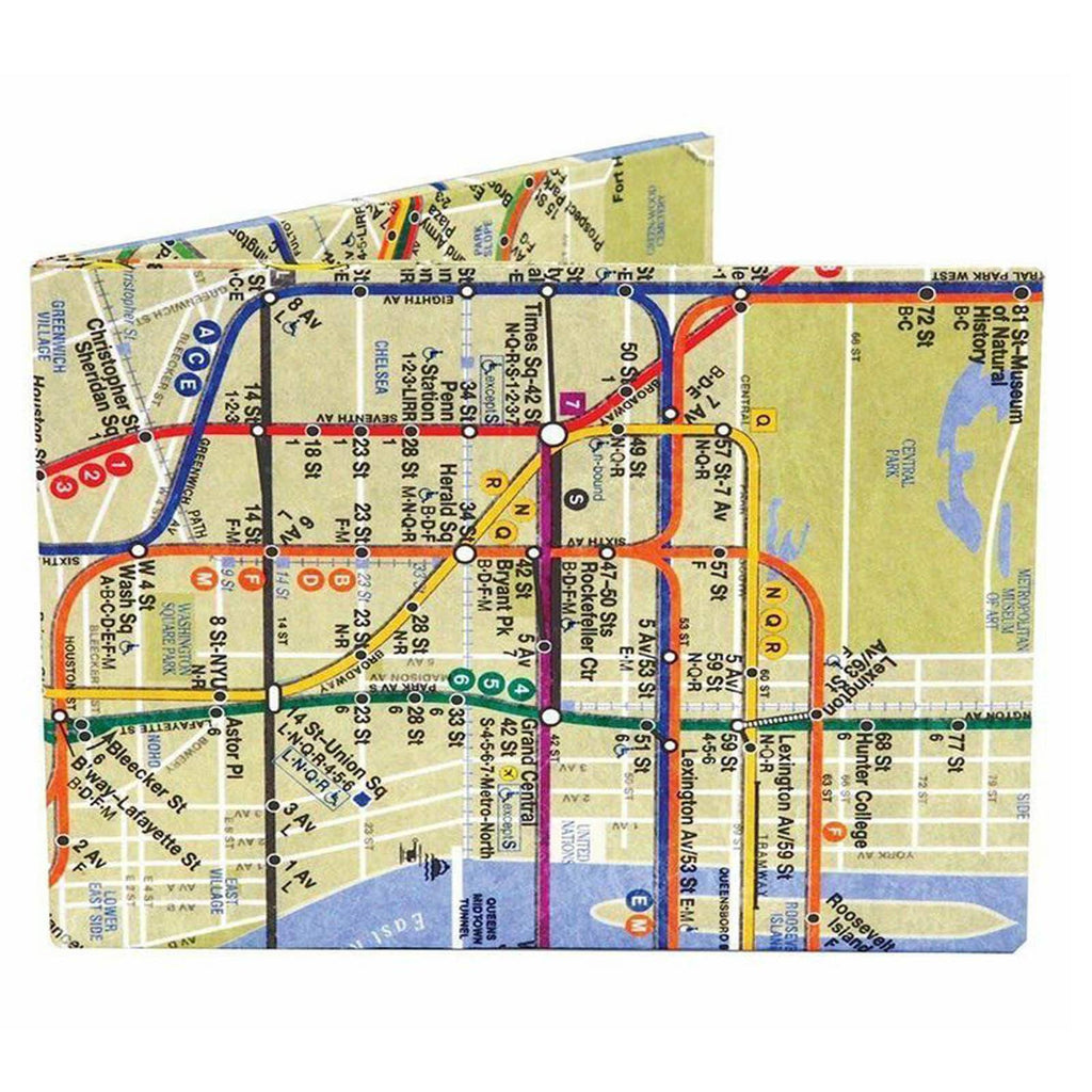 Dynomighty New York City Subway Map Bi-Fold Mighty Wallet