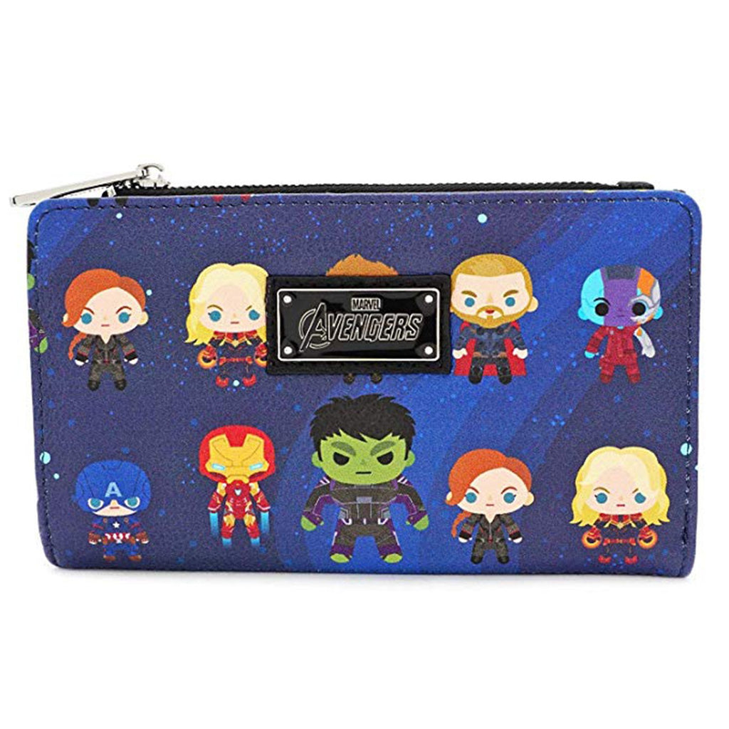 Loungefly Avengers Endgame Chibi All Over Flap Wallet