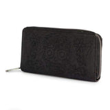 Loungefly Black Gray Sugar Skull Zip Around Wallet - Radar Toys