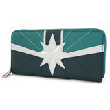 Loungefly Captain Marvel Green Suit Zip Around Wallet - Radar Toys