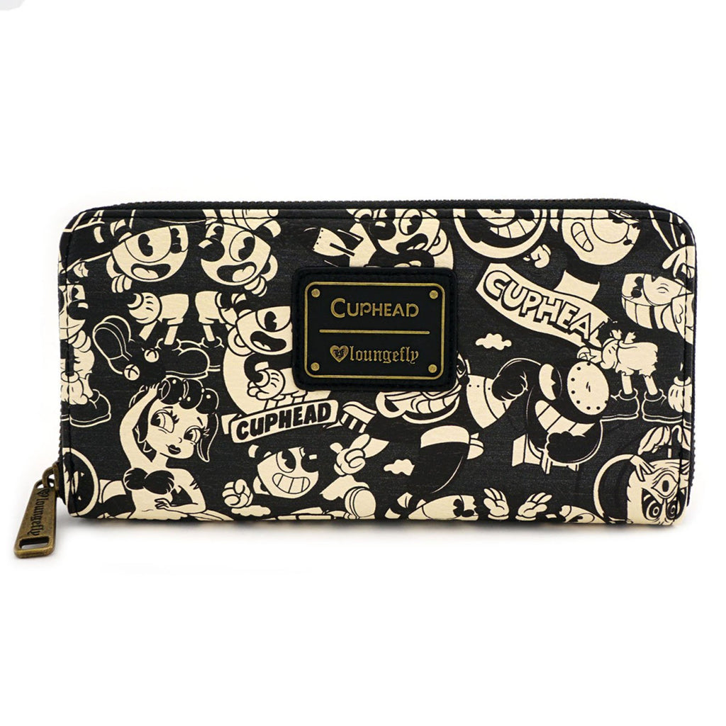 Loungefly Cuphead Sepia Tone Zip Around Wallet