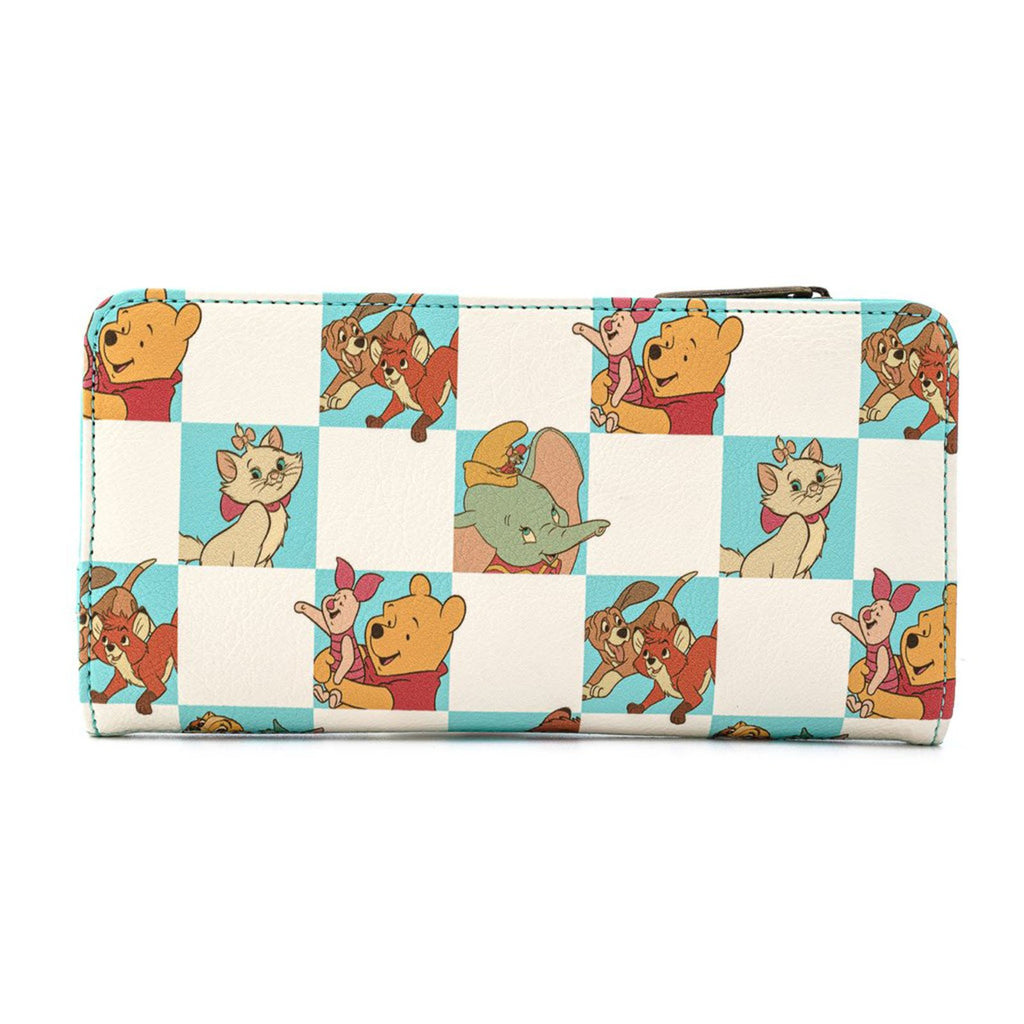 Loungefly Disney Checkered Characters Mint Wallet