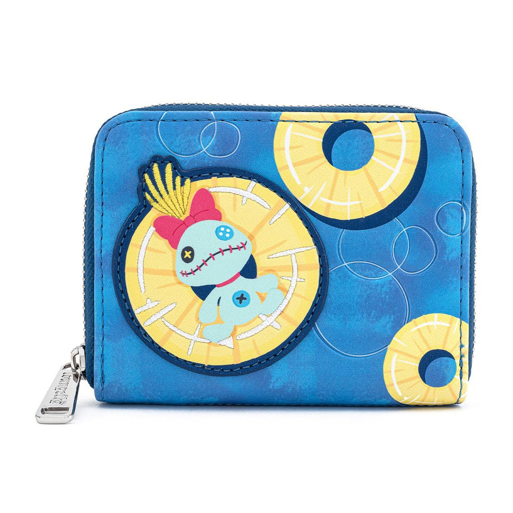 Loungefly Disney Lilo And Stitch Pineapple Floaty Scrump Zip Around Wallet
