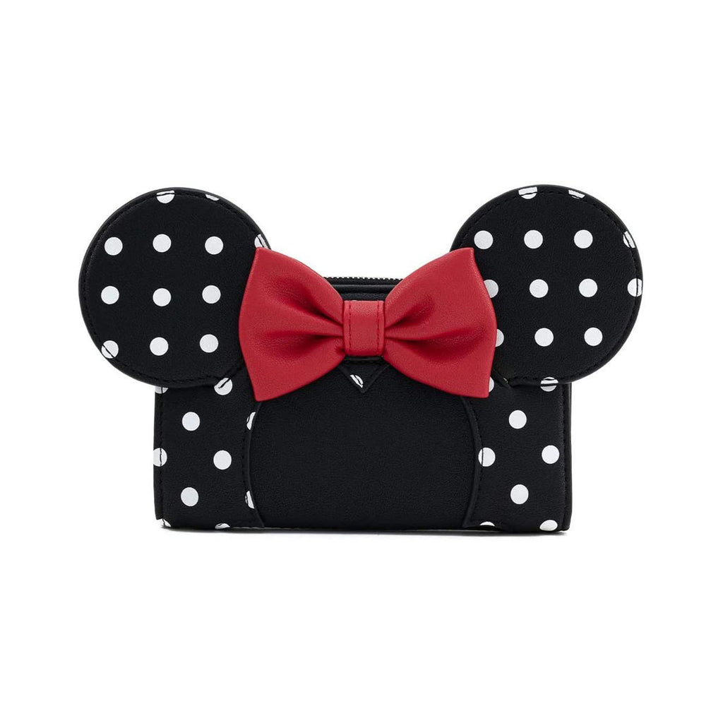 Loungefly Disney Minnie Mouse Black And White Polka Dots Wallet