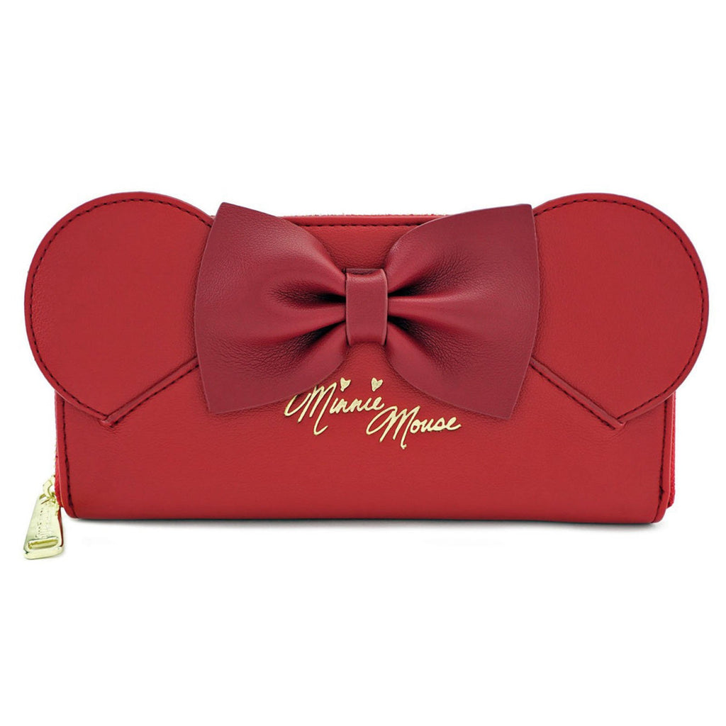 Loungefly Disney Minnie Mouse Ears Red Zip Around Wallet