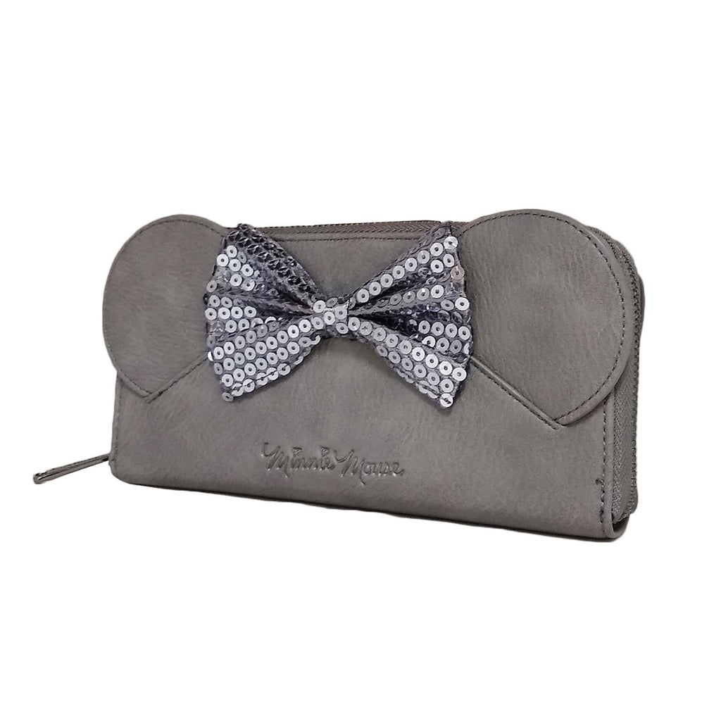 Loungefly Disney Minnie Mouse Sequin Bow Gray Wallet